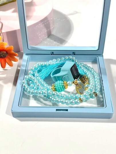 3 Stück Rosenkranz Zähler Set, Perlen Zähler Set, 3-in-1 Funktion zum Aufbewahren, Präsentieren und Zählen, eine hervorragende Geschenkidee