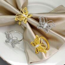 1pc Pearl Butterfly Napkin Ring, Napkin Holder For Restaurants, European Style Napkin Rings
