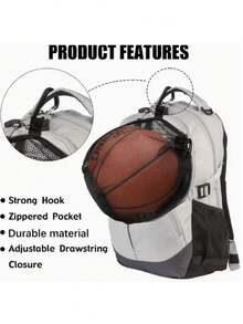 Portable Basketball Net Bag, Multifunctional Drawstring Sports Bag, Foldable Basketball Net Bag, High-Quality Drawstring Sports Ball Bag Suitable For Basketball, Water Polo, Soccer, Volleyball (Bag Only) - Multicolor - View 6