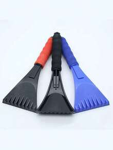 1pc Car Snow Shovel, Winter Ice Scraper With EVA Foam Cover, Plastic Snow Remover Brush