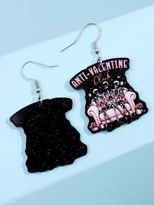 1 Đôi bông tai hình bộ xương ngồi trên ghế sofa độc đáo, thời trang và đa năng dành cho nữ, phù hợp cho sử dụng hàng ngày, dự tiệc, đi làm, nghỉ lễ. - Nhiều màu - Xem 4