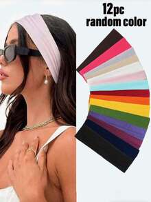 1条针织紫红色弹力运动发带，适合日常佩戴，女士发饰，优雅发带