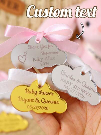 Personalisierte Hochzeitsgeschenkanhänger, individuelle wolkenförmige Party-Etiketten, anpassbare Hochzeitsgastgeschenk-Anhänger, anpassbares Event-Geschenkzubehör, stilvolle individuelle Hochzeitsanhänger, perfektes Geschenk für Hochzeitsfeiern, ideal für Verlobungs- und Empfangsgeschenke