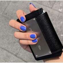 韓国マティンキムカードホルダーデザイナーブランドメタルレタークラシックシンプル実用小銭入れ - 黒いスタンプ - チェックする 9