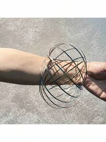 1pc Flow Ring Spinner Ring Arm Toy,Magic Ring Toy Flow Rings Kinetic Spring Bracelet,3D Kinetic Flow Rings Arm Slinky Arm Spinner Toy Mystical Flow Rings,Multi-Sensory Interactive Cool Party Dance Prop(Some Parts Are Sent Random) - Multicolor - View 11