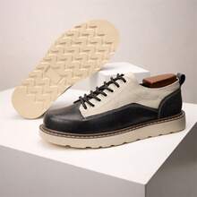 新款休闲日常百搭男士正装鞋，运动户外时尚男鞋，简约百搭舒适透气男士乐福鞋 - 黑色 - 查看 6