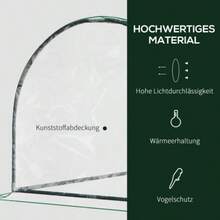 Greenhouse, Hothouse With Door, Cold Frame, Plant House, Plant Cultivation, Steel, Plastic, 200 X 100 X 80 Cm, Green - Green - View 3