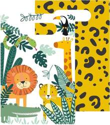 Amscan 9909354 9909354-Get Wild Paper Party Bags-8 Pack, Multi - ColorA - 查看 1