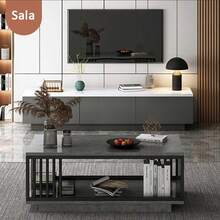 Mueble De TV Gris Con 3 Cajones 120x30x29 CM Para Sala - Gris - Ver 3