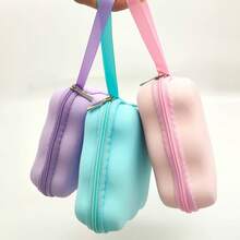 Minimalist Solid Color Shock & Drop Proof Electronic Organizer Bag, Multi-Functional Digital Accessories Storage Pouch For Cables, Power Bank, Travel & Home Use, Large Capacity With Mesh Pocket Design - Multicolor - View 9