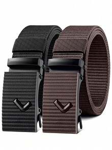 1pc Multi-Purpose Canvas Nylon Tactical Belt, Webbing Waistband For Men Youth Teens, Suitable For Outdoor Athletic Casual Daily, Graduation Birthday Autumn Winter Gifts - Multicolor - View 4