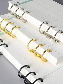 2个金属活页夹环，日历圆环，适用于笔记本、相册、剪贴簿夹子，可爱配件，返校季，学习用品