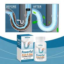 Drain Pipe Cleaning Powder, Kitchen & Bathroom Drain Pipe Cleaner, Deodorizer, Clog Remover