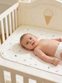 1片防水可水洗透气婴儿尿垫，四季通用高吸收性失禁垫，适用于新生儿护理和月经期，是理想的婴儿洗礼和家庭装饰礼物。 - 彩色 - 查看 7