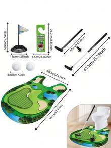 Toilet Golf Game, Mini Golf Practice For Any Bathroom/Bathroom - Gift For Dad And Husbands, Funny Gift, Prank Gift For Boyfriend, Bathroom Game, Playful Accessory, Quirky Decor, Compact Design, Gag Gift, Men's HumorChristmas Stocking Stuffers - Multicolor - View 5