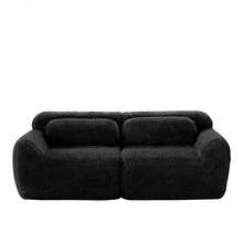 Soffor och soffor - Svart + Plysch + 2-sits - Visa 6