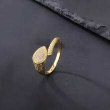 一套两件时尚镶嵌蛇纹蛇身开口戒指和手链套装，适合女性日常佩戴，也适合节日、派对、圣诞节、斋月、礼品交换等场合。 - 鋯鑲靈蛇 - 查看 10