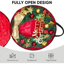 Wreath Storage Container, 2 Pack Wreath Storage Bag With Tear Resistant PE Material And Reinforced Handle Holiday Xmas 30 Inchx8 Inch - Grey + 30"x8" - View 6