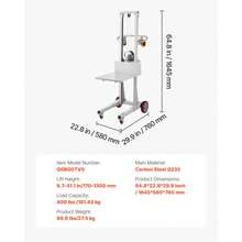 Material Lift Winch Stacker, 400 Lbs Capacity Pallet Truck Dolly, 51.1 In Max Lifting Height Manual Winch Stacker, Multifunctional Manual Pallet Truck Stacker With Wheels And Adjustable Plate - 400 LBS - View 7