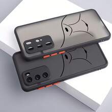 1pc Shock-Proof Matte Skin Minimalist Transparent Hard Case With Artistic Cartoon Lip Print Pattern, Compatible With Apple 12 Pro Max/13 Pro Max, Galaxy A56, Honor X7b, OnePlus 11 - Black - View 2