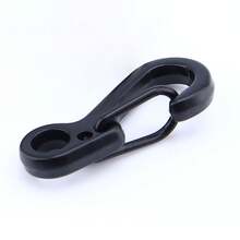 Mini EDC Carabiner For Keychain, Survival Tool With Integrated Spring, Made Of Durable Alloy, Finely Detailed Workmanship - Hitam - View 1