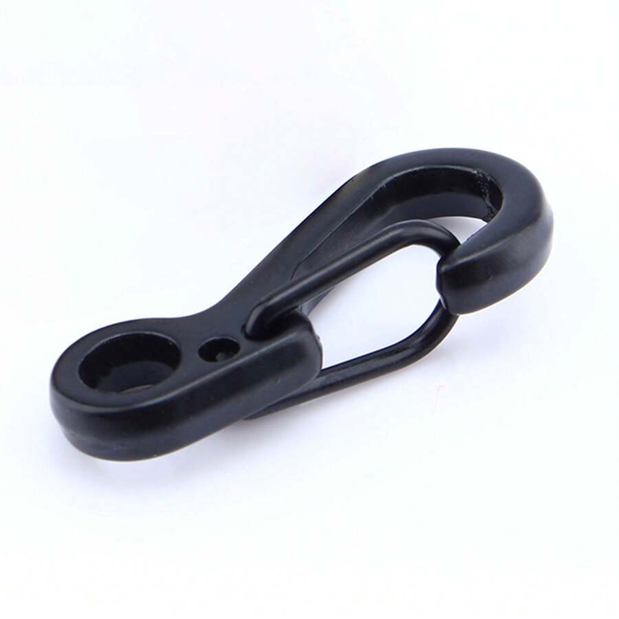 Mini EDC Carabiner For Keychain, Survival Tool With Integrated Spring, Made Of Durable Alloy, Finely Detailed Workmanship - Hitam - View 1