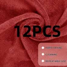 12 Pcs Microfiber Gym Towel 12 X 12 In Bleach Proof Towels Absorbent Soft Sweat Towels Quick Dry Lightweight Towel For Hand Salon Bath Spa Hotel Pool Home Hair Care(Light Grey) - Multicolor - View 32