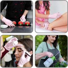 Pink Disposable Nitrile Gloves - Powder And Latex - Non-Sterile - Food LNWJ - X Large, 50 Count - View 4