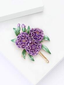 Luxury Enamel Hydrangea Brooches - Plant Pins For Women Unisex Casual Party Jewelry Accessories / Friends Gifts Badges Decoration