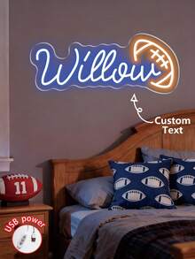 Custom Name Neon Signs Sports-Themed Neon Home Decor Kids' Room Decor LED Name Light Signs Neon Name Light Signs Custom Neon Signs Kids' Gifts LED Name Light Signs - tên neon - Xem 4