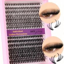 Exquisite European And American Personalized False Eyelashes, Thick Segmented Grafting Eyelashes, Naturally Reusable, Suitable For Daily Lazy People To Wear, Weddings, Dates, Parties, Festivals - màu đen - Xem 10