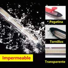 1 par de tiras de luz LED de 23 cm para iluminación LED secuencial en el chasis del automóvil, alternando colores amarillo y blanco. - 23,5 cm - Ver 5