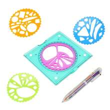 Children's Creative Kaleidoscope Drawing Set With Multicoloured Pens, Lightweight And Durable Art Drawing Tool That Stimulates Imagination And Makes An Ideal Educational Gift For Children.