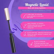 5对装磁性假睫毛套装，自然妆效，合成睫毛，化妆 - 黑色 - 查看 9