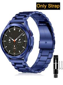 VA VA VOOM Correa de reloj de metal de liberación rápida de 20 mm/22 mm, ajustable, compatible con Samsung Galaxy Watch y otros modelos. Esta pulsera casual y de moda unisex es resistente al agua y transpirable, con una correa de color dorado. Es un accesorio ideal para relojes inteligentes, adecuado para uso diario, Día de la Madre, Día del Padre, deportes, regalos festivos, vuelta al cole, Cyber Monday, Navidad y talla grande. - Multicolor - Ver 30