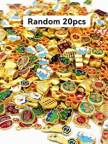 DIY Gold-Plated Sand Gold Beads Jewelry Pendant - Traditional Chinese Style For Handmade Bracelets & Necklaces - Ancient Gold Pendant - View 7