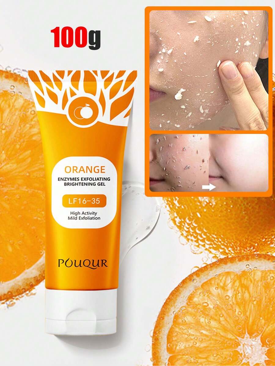 Gel tẩy tế bào chết enzyme cam 100g, thích hợp để làm sạch da mặt, tẩy tế bào chết nhẹ nhàng cho cơ thể, giúp da mịn màng và được nuôi dưỡng.