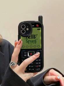 1pc Unique Big Brother Heart & Letter Painted Glossy Phone Case Compatible With IPhone 15, 15 Pro Max, 17 Pro, 17 Air, 17, 17 Pro Max, 16, 11, 16 Pro, 16 Plus, 16 Pro Max, 16e, 15 Pro Max, 13, 14, 12, XS, XR, 7G, 8P, 11 Soft Silicone Anti-Drop Protective Cover - Multicolor - View 2