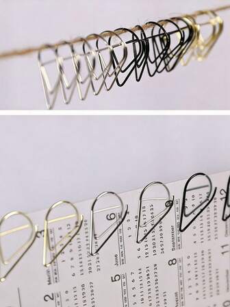 90/30pcs Water Drop Shaped Paper Clips, Suitable For Notebook, Office, School, Cute Bookmark Clips And Stationery Accessories