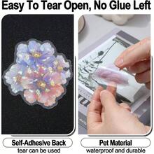 Sparkly Flower Stickers, 60 Pcs Waterproof Botanical Floral Journaling Sticker PET Floral Stickers Scrapbooking Supplies Journal Planners Art Crafts Photo Album Decor - 豐富多彩的 - 查看 7
