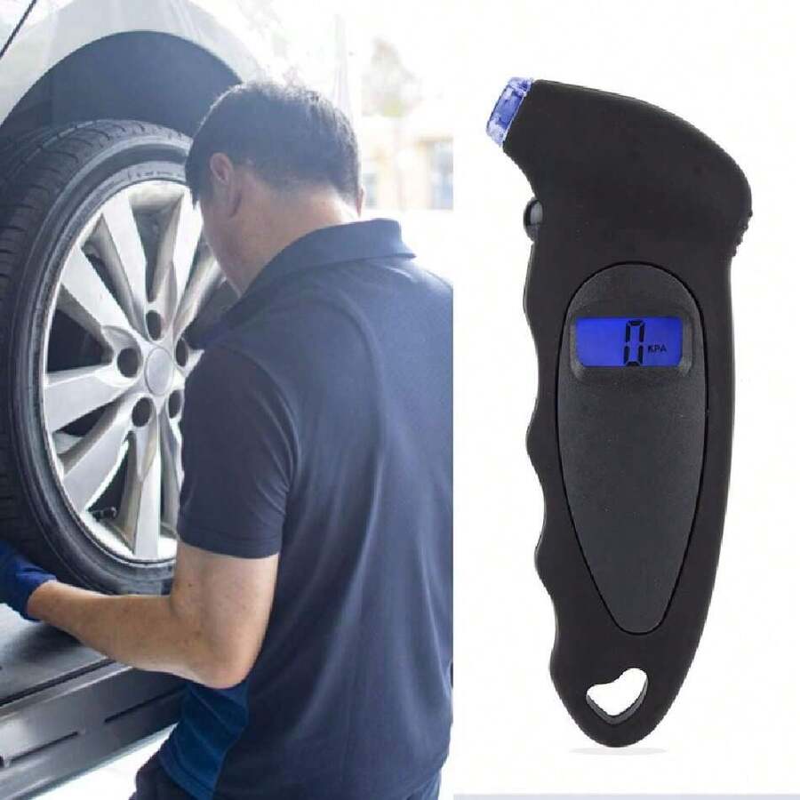 Calibrador Digital De Llantas, Medidor De Presión De Neumáticos De Coche, Herramientas De Reparación De Llantas Medidor De Presión De Neumáticos Digital De Bicicleta De Camión De Coche Medidor 4#,37564816 - A - Ver 1