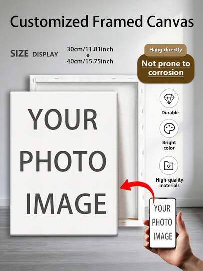 1 Customizable High-Definition Oil Painting Poster, Personalized Canvas Poster, Custom Photo - Share Your Cherished Memories And Precious Moments, The Perfect Gift For Friends And Family, Wall Art For Anniversaries, Valentine's Day, Mother's Day, Birthdays, Children's Day, Etc.