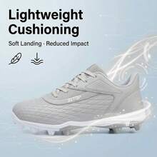 ZIITOP  Baseball Cleats Mens Softball Cleat Turf Shoes For Men - Grey - View 5