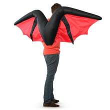 1pc Inflatable Demon Wings Costume, Unisex - Full Body Heart-Themed Fancy Dress, Suitable For Halloween, Carnival, Christmas And Various Events/Parties - Demon Wings - View 4