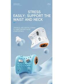 Cervical Massage Pillow, Portable Finger Pressure Neck Extender, Neck And Shoulder Relaxation Pillow With Heating Function, 3 Temperatures And 3 Modes, Suitable For Home, Office And Travel (Blue) - 藍色 - 查看 5