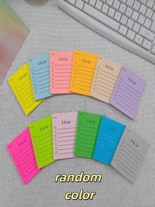 Random Color Striped Memo Pad - Cute Creative Memo Pad, Office Supplies, Tear-Off Memo, DIY Memo, Colorful Note-Taking, Portable, Easy To Use, Suitable For Students, Office, Home And School - Perfect As Party Favors, Holiday Gifts, Birthday Gifts And Back To School Gifts (Colors And Styles Random) - Multicolor - View 8
