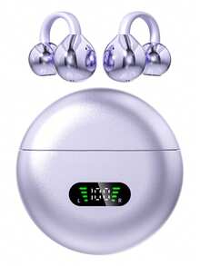 Auriculares inalámbricos LIFEBEE de oído abierto con pantalla LED, verdaderamente inalámbricos, diseño cómodo de clip para la oreja, estuche de carga circular mini, larga duración de la batería, modo de juego, resistente al sudor, compatible con Apple y teléfonos Android - Unitalla - Ver 15