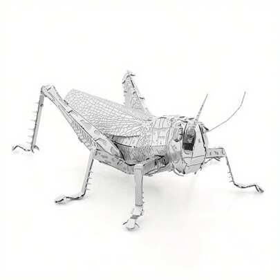 No-Glue DIY Metal Puzzle Toy, Insect Model, 3D Puzzle Game, Creative Toy, Grasshopper Model, Craft Home Decor, Christmas & Halloween Gift, Educational Puzzle Toy, 300+ Pieces, Suitable For 14+ Years Old