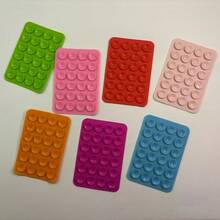 1pc 24pcs Silicone Single-Sided Suction Cup With Adhesive Backing, Multi-Function Phone Suction Cup, Can Be Attached To Wall, Desk, Glass, Serving As Phone Stand, Tablet Holder, Suitable For Car, Leisure, Office - Multicolor - View 5