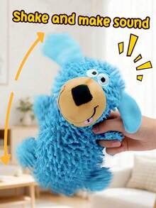 Rattle Sound, Anti-Bite Teeth Cleaning Puppy Vocal Pet Supplies, Cute Dog Shaped, Teeth Cleaning Interactive Toy, Suitable For Small And Medium Dogs - Multicolor - View 1